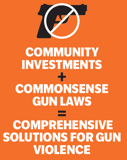 Community Investments + Commonsense Gun Laws = Comprehensive Solutions for Gun Violence